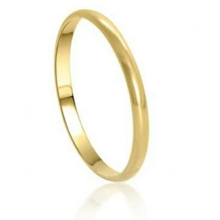 Unidade aliança 2mm Tradicional Casamento e Noivado Banhado 18k (PROMOÇÃO)
