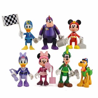7 Pçs / Set Figuras De Ação Brinquedos Dos Desenhos Animados Mickey Minnie Mouse Donald Margarida Pato Pateta Pluto Modelo Bonecas Caçoa O Presente