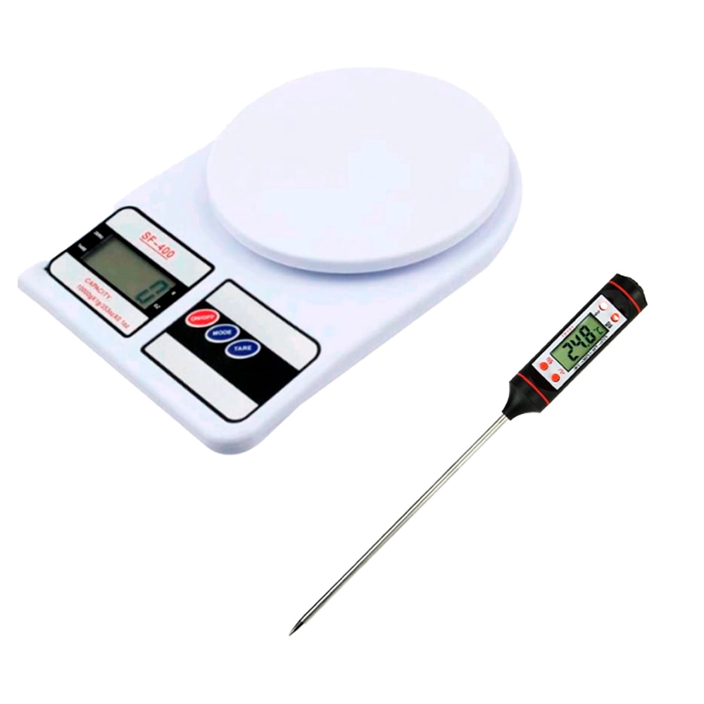Kit Balança de Cozinha e Termômetro de Cozinha | Shopee Brasil