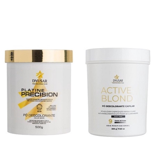 Kit 2 Pó Active Blond + Platine P. White Dyusar