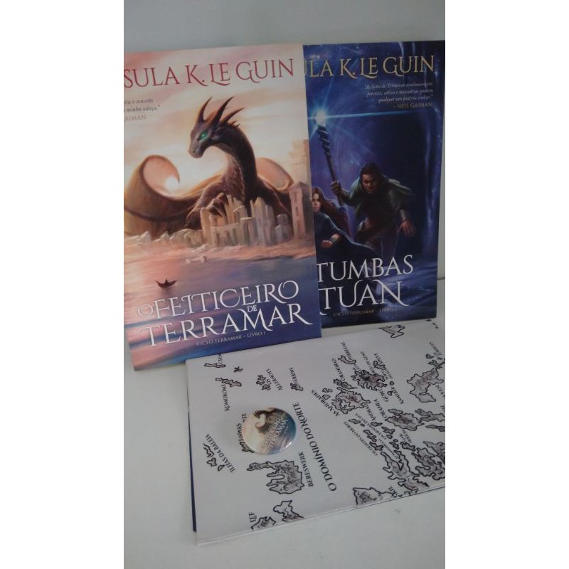 O Feiticeiro de Terramar + As Tumbas de Atuan + Mapa | Shopee Brasil