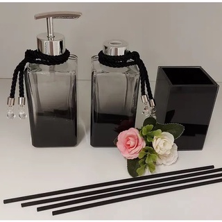 Porta Escova Vidro - Branco, Preto, Espelhado, Rosa, Dourado e Fumê