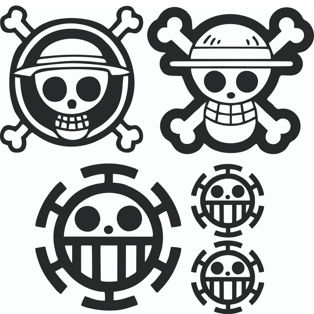 One Piece Anime Dos Desenhos Animados Adesivos, Decalque para a