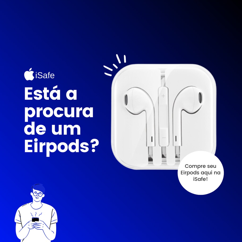 Fone Apple iSafe (P2/ lightning) | Shopee Brasil