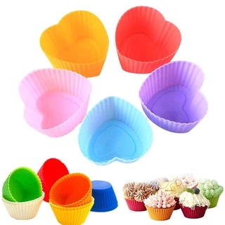 12 Forminhas Forma Assadeira Cupcake Muffin Bolinho Silicone