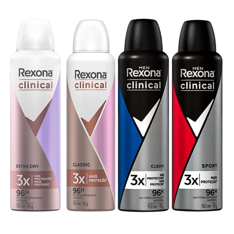 Antitranspirante Aerosol Classic Rexona Clinical 150ml