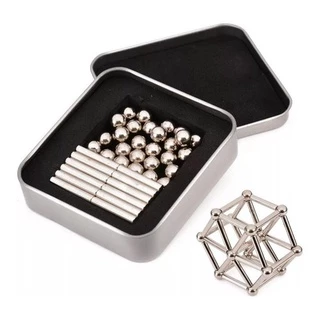 Ímã Cubo Mágica Bola Brinquedo 63pcs Haste 8mm