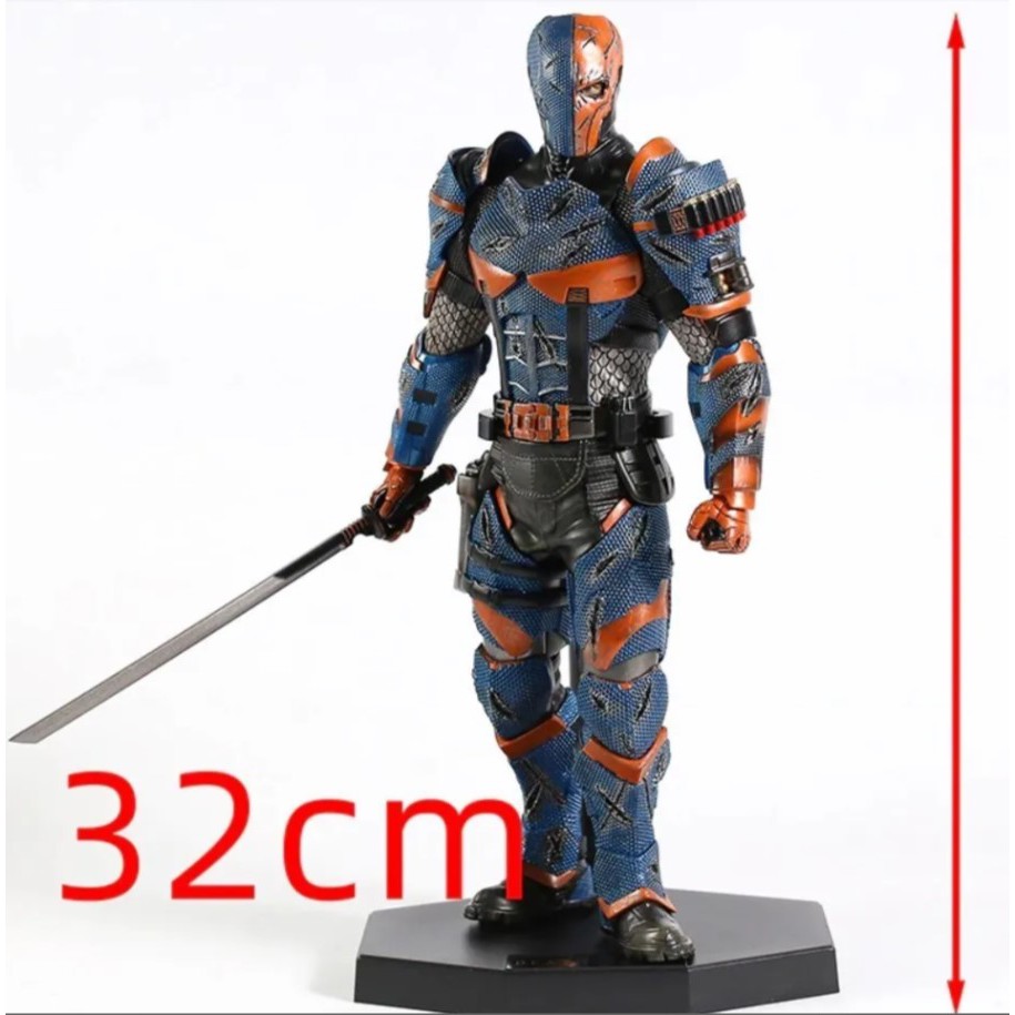 Estatua Action Figure Deathstroke Batman Arkhan Game 32cm 1 6 Dc