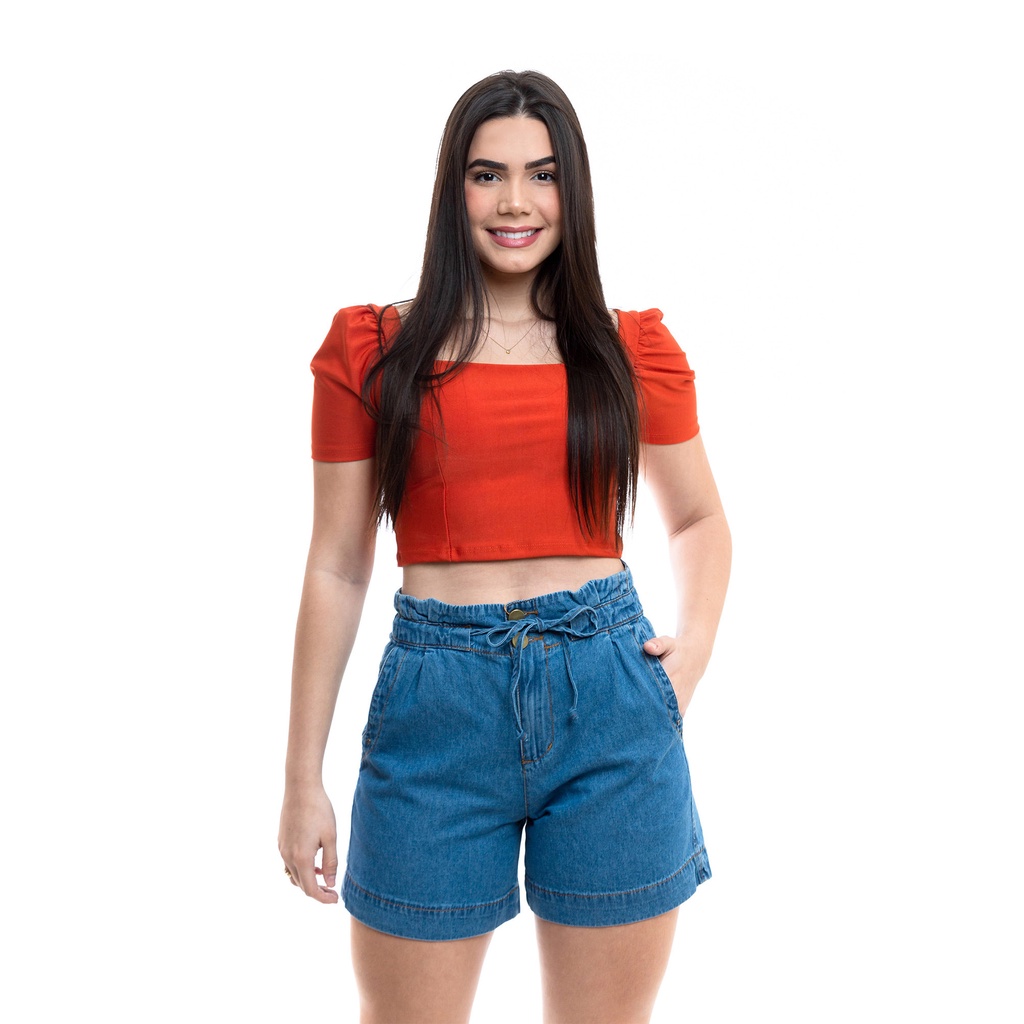 Bermuda meia hot sale coxa jeans