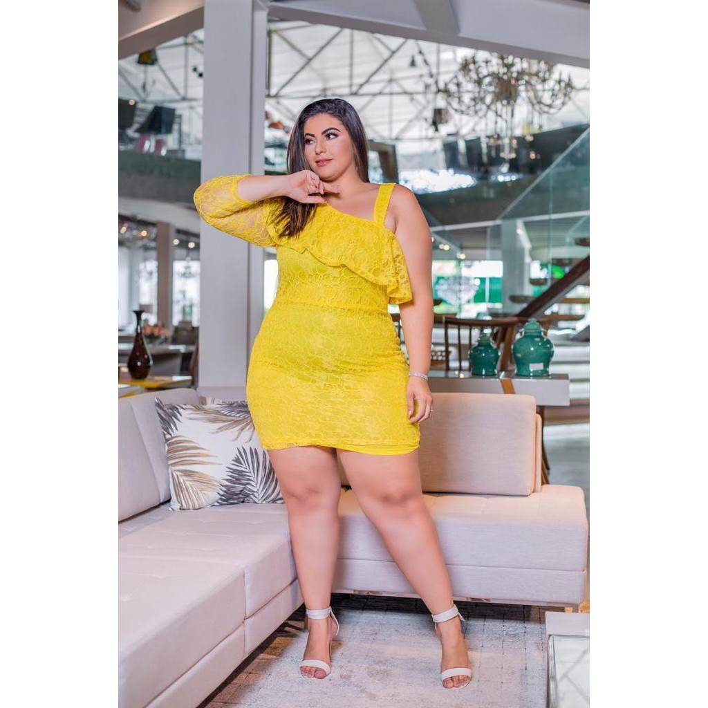 Vestido 2024 amarelo gg