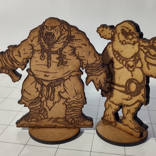 Ogro (Ogre) em miniatura para RPG em MDF