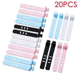 20/4 Pcs Organizador Enrollador De Cabo De Fio Do Fone De Ouvido De Silicone Clipes Gestão Fivela Cintas Acessórios Celular Organização