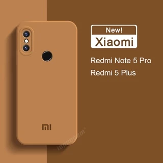 Oficial Original Líquido Caixa Macia De Silicone Xiaomi Redmi Note 5 Pro Capa 5 Plus A1 10C 10 De Celular À Prova De Choque