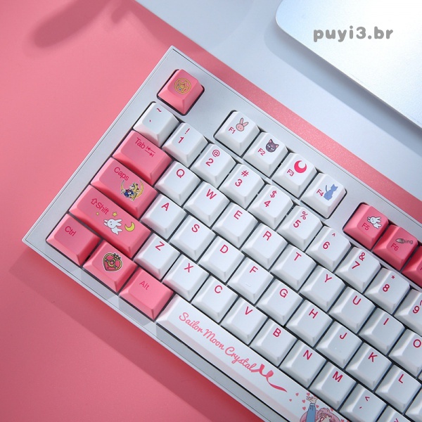 115-Key Pretty Soldier Sailor Moon Anime Usagi Theme PBT Keycaps Dye ...