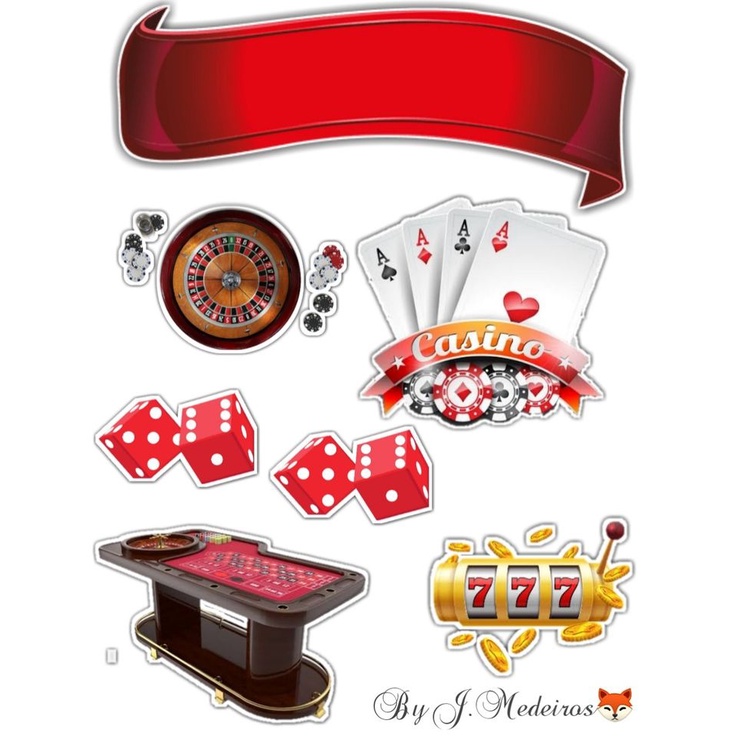 Topo De Bolo Topper CARTAS BARALHO POKER CASSINO Cortado Colado ...