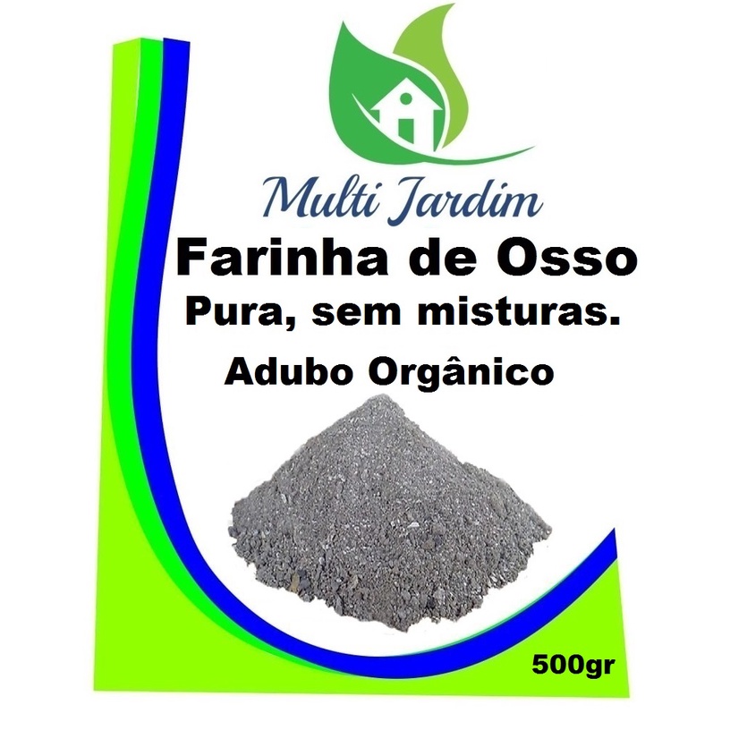 500gr Farinha Orgânica Fertilizante Adubo Orgânico Hortaliças Flores Frutas Plantas | Shopee Brasil