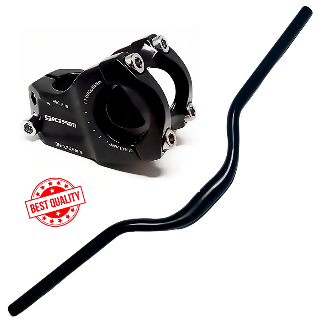 Mesa Gios Suporte 31.8mm + Guidão Voador Aluminio Preto