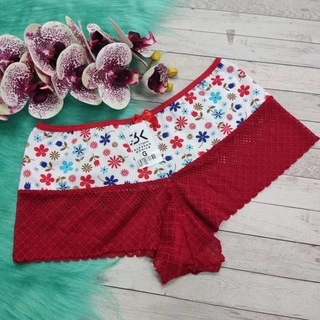 kit 3 peças calcinha calesson de renda com estampado REGULAR E PLUS SIZE delicado sexy luxo(MÔNICA)