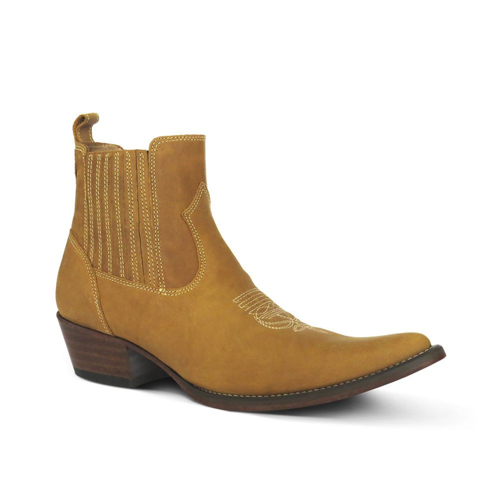 Bota masculina cano hot sale curto bico fino