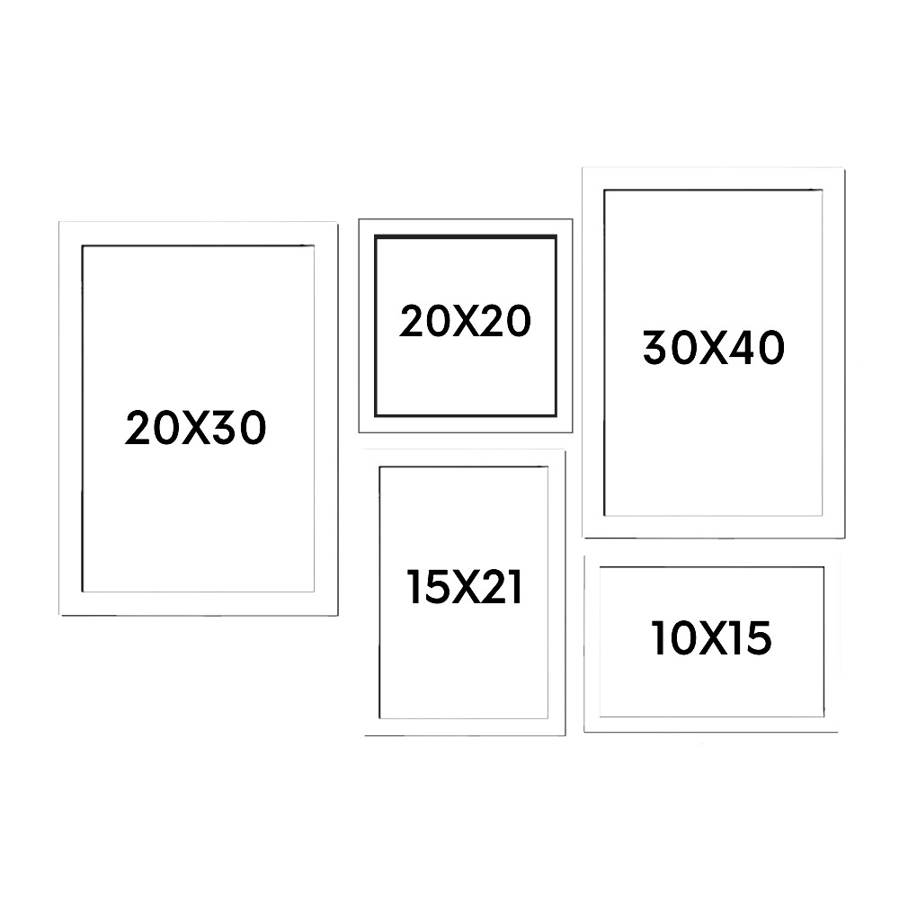 Kit 5 Quadros Molduras Foto Decoração Com Vidro 10x15/15x21 | Shopee Brasil