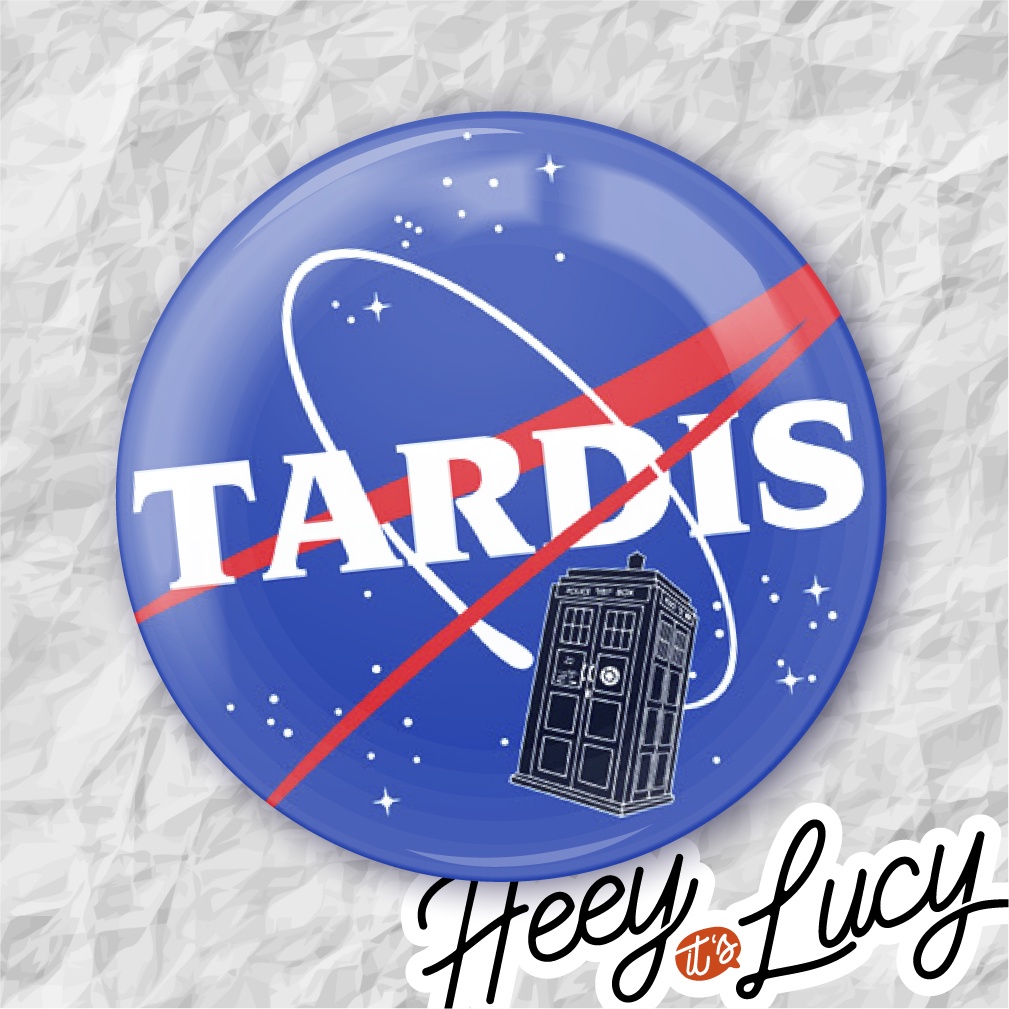 Botton Doctor Who "tardis" - Broche Alfinete 3,8cm