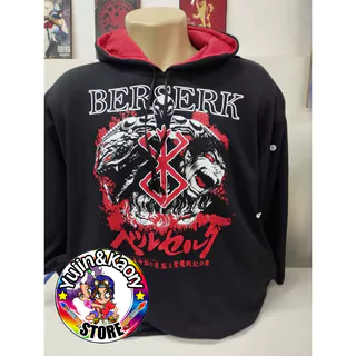 Kit Moletom e Caneca Blusa de Frio Berserk Gatsu Gattsu Anime Mangá Griffith Canguru