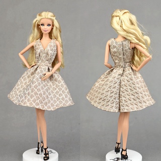 Compre Moda preto pequeno vestido para boneca barbie sexy uma peça vestidos  de noite roupas para barbie dollhouse 1/6 boneca bjd
