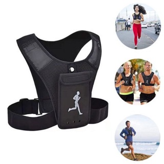 Colete Esportivo Para Corrida Com Suporte Telefone Bolsos para Chaves e uma Fita Refletiva pra sua segurança.