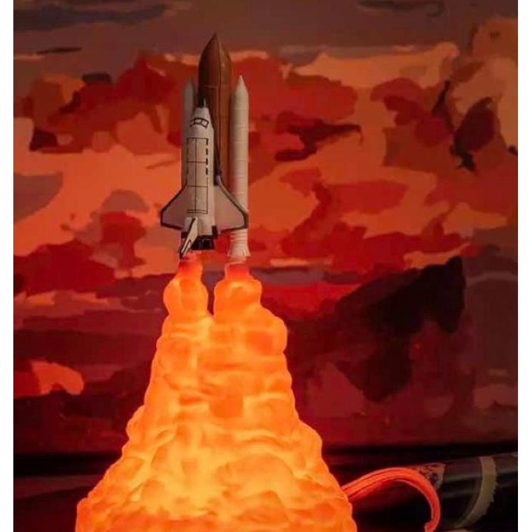 Luminária Foguete NASA Recarregável