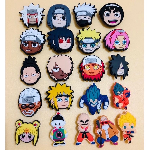 1PCS Moda Crocs Jibbitz Acessórios Criativo  Naruto  Desenho