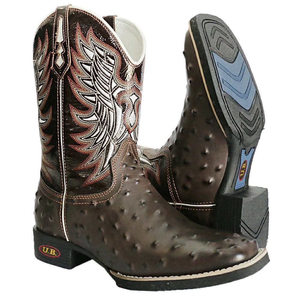 Bota texana best sale masculina avestruz