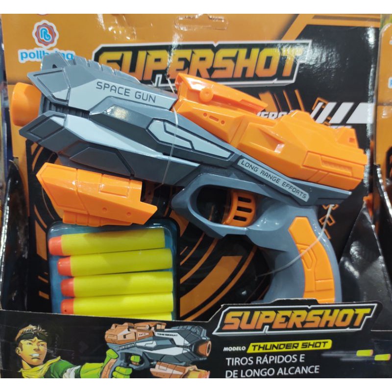 Lançador Nerf Super Shot Power Flash Com Lanterna Mira Modulus 75cm – dm  toys em Promoção na Americanas