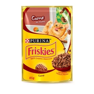 Ração Úmida Friskies Sache Carne Ao Molho 85G