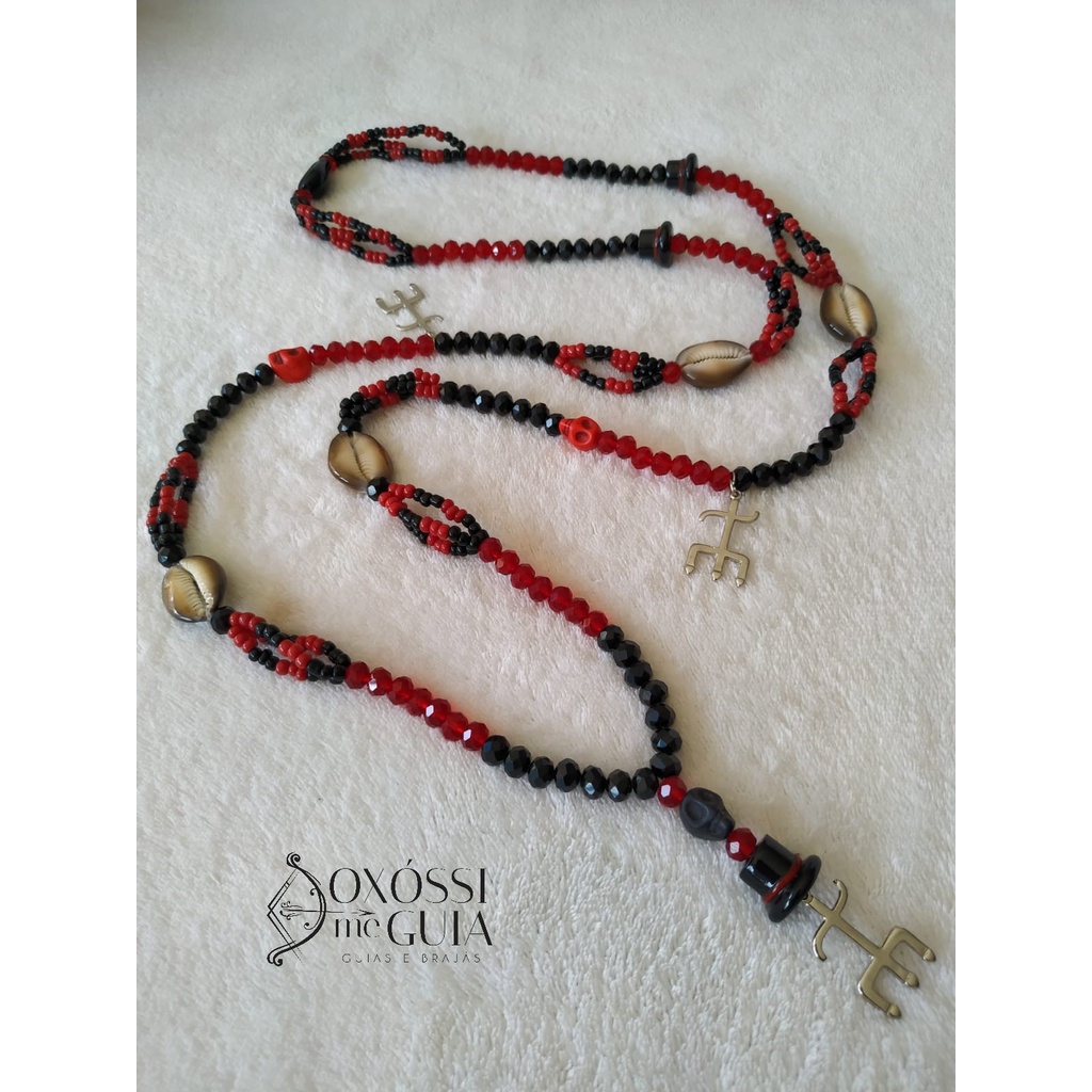 Guia de Exú do Embaré, Brajá 3 fios Tranca Rua do Embaré | Shopee Brasil