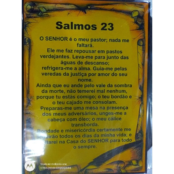 Salmo 23 - O Senhor é meu Pastor, nada me faltará