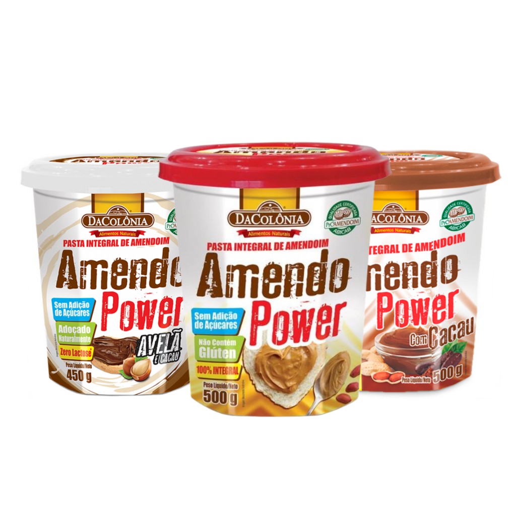Pasta de Amendoim DaColonia Chocolate Branco 450g - Amendo Power