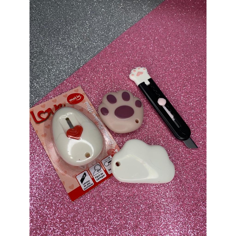 Mini Estilete de escritório - Vários modelos fofinhos | Shopee Brasil