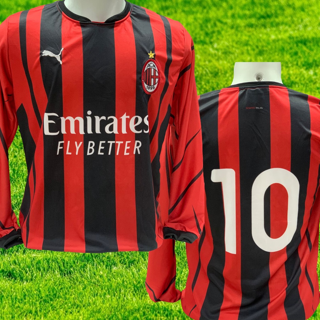 Camiseta De Manga Longa De Time Masculina Do Milan