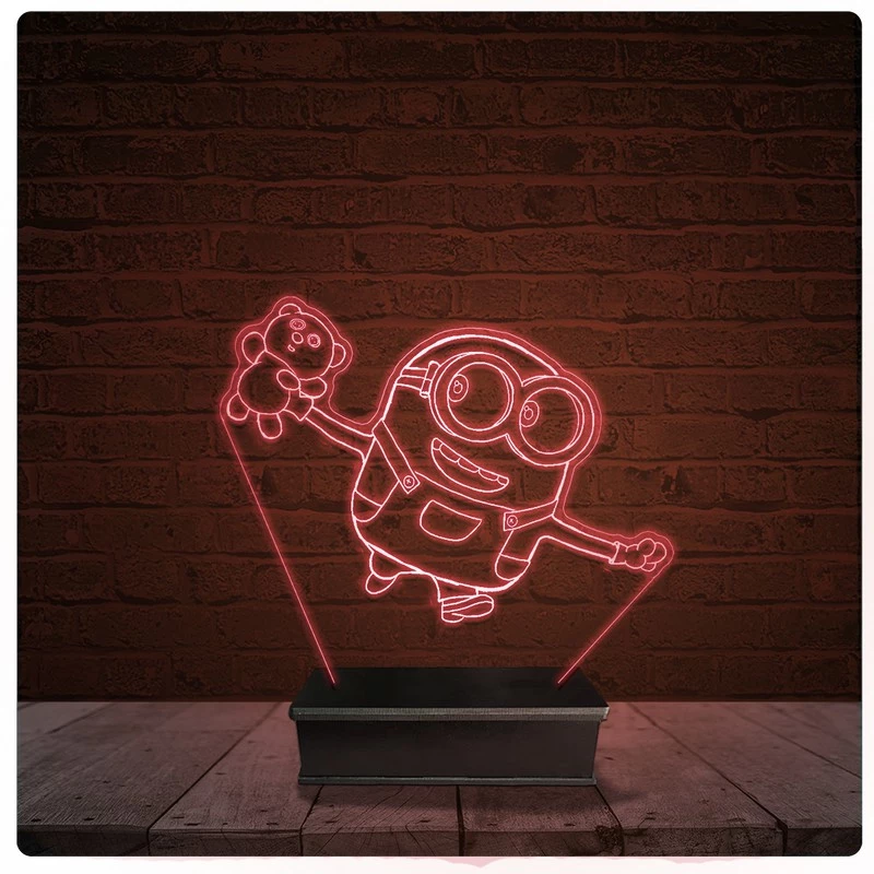 Abajur Luminária Acrílico Led - Minion Malvado Favorito 03
