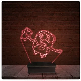 Abajur Luminária Acrílico Led - Minion Malvado Favorito 03