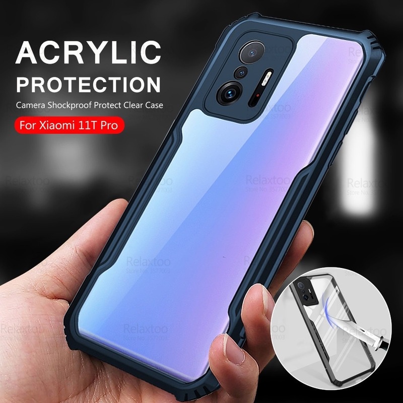 Capa Flexível Transparente Anti-Impacto Com Anel Para Xiaomi Mi 11T Pro 10T  11 Lite Redmi Note 10 11 10 9 - Escorrega o Preço