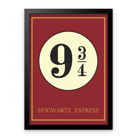Quadro decorativo Grande 40x60 para sua sala ou quarto Harry Potter plataforma 9 3/4 Hogwarts
