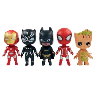 Kit 5 Herói Avengers Conjunto De Boneca Brinquedos Embalagem de presente