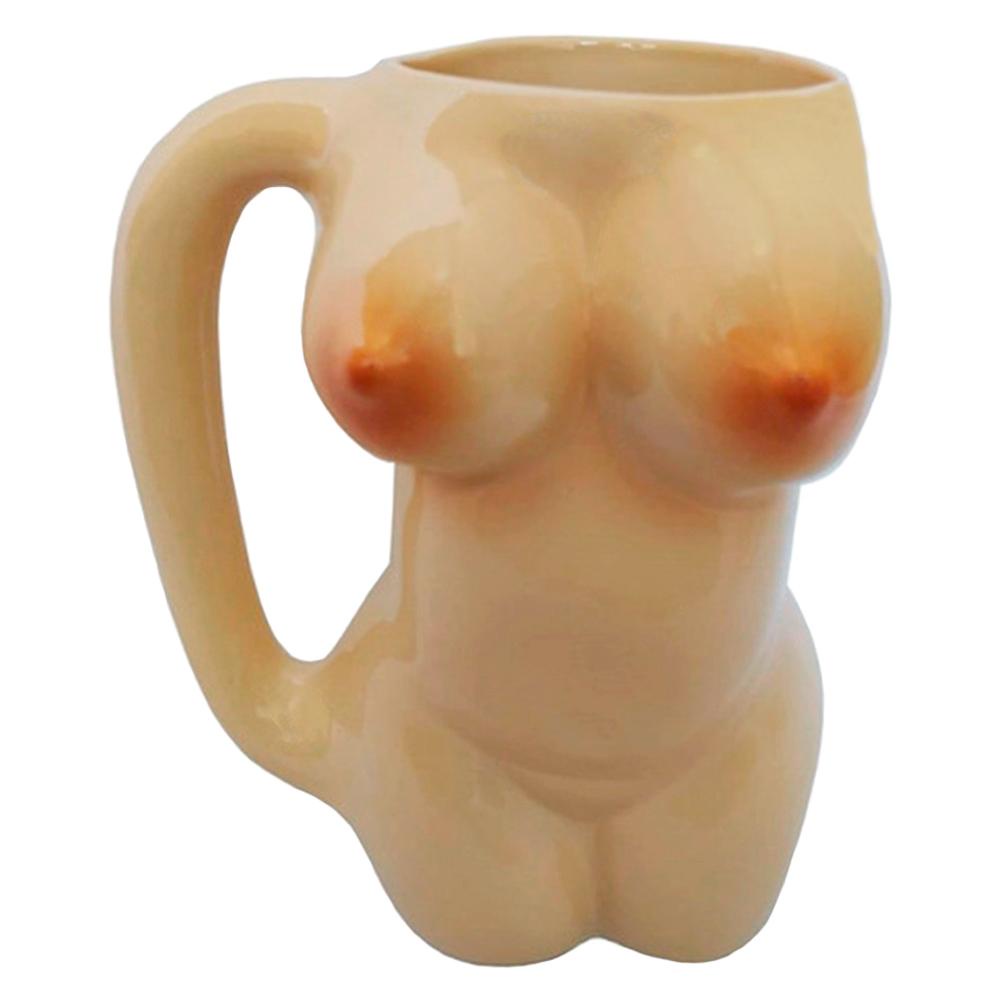 Caneca Corpo Escultural de Mulher Nua Cerâmica - Chopp Beer