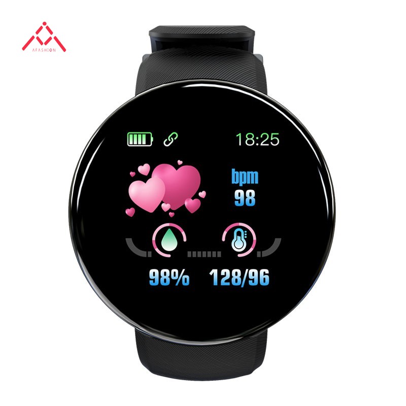 Smartwatch D18 com Esportivo IP65 à prova d'água IP65 rastreador de fitness para deficientes IP67 Android/iOS_voghion.com