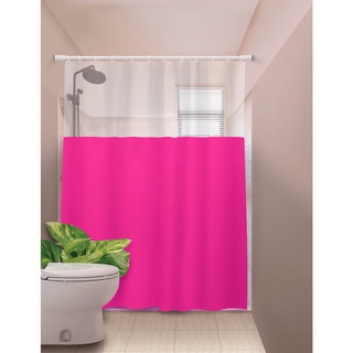 Cortina Box Colorida Com Visor Transparente Em PVC Para Banheiro Anti Mofo Gramatura Grossa