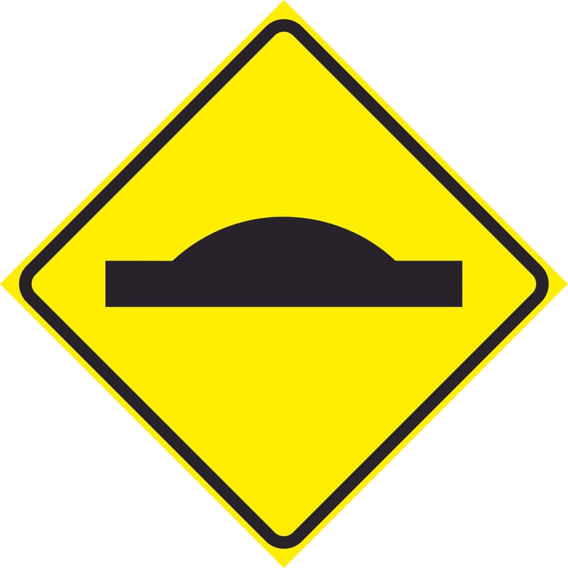 Placa de Transito 50x50cm A-18 Saliencia Lombada quebra mola