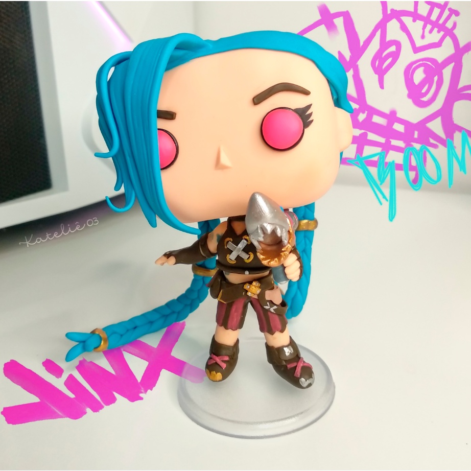 Funko Pop Customizado Jinx Arcane LOL | Shopee Brasil