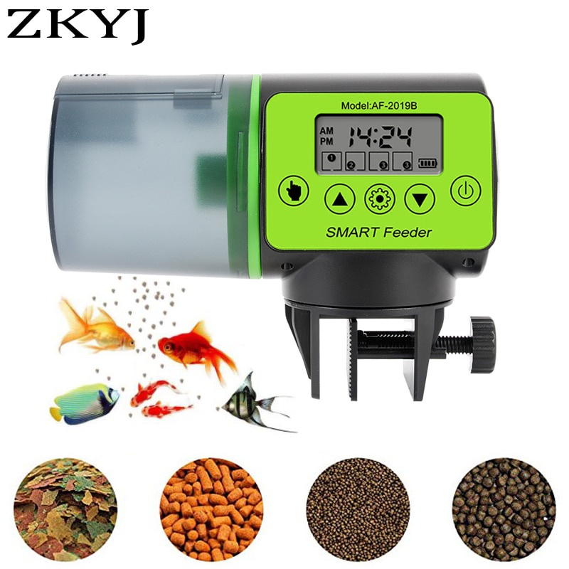 Alimentador Automático De Peixes Para Aquário , Inteligente Temporizador De Grande Capacidade , Produto De Acessórios Sem Bateria , Com display