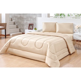 Edredom Casal Queen 3pcs Cobertor Frio Quente Inverno Avela Liso
